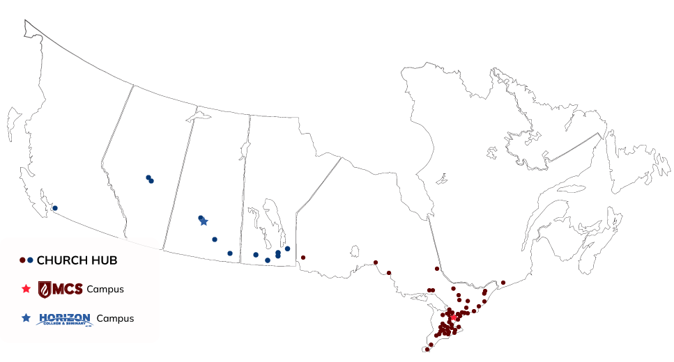 Church Hubs Canada Map