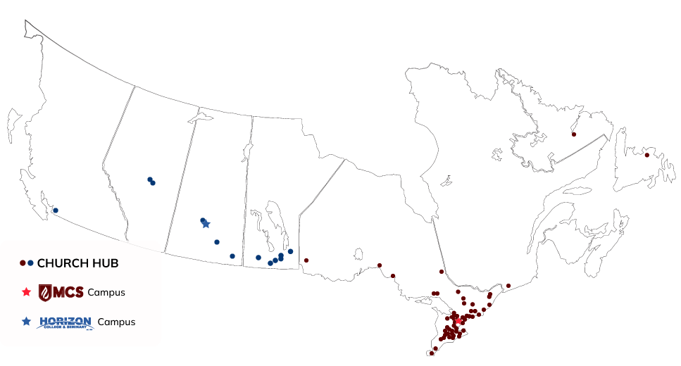 Church Hubs Canada Map